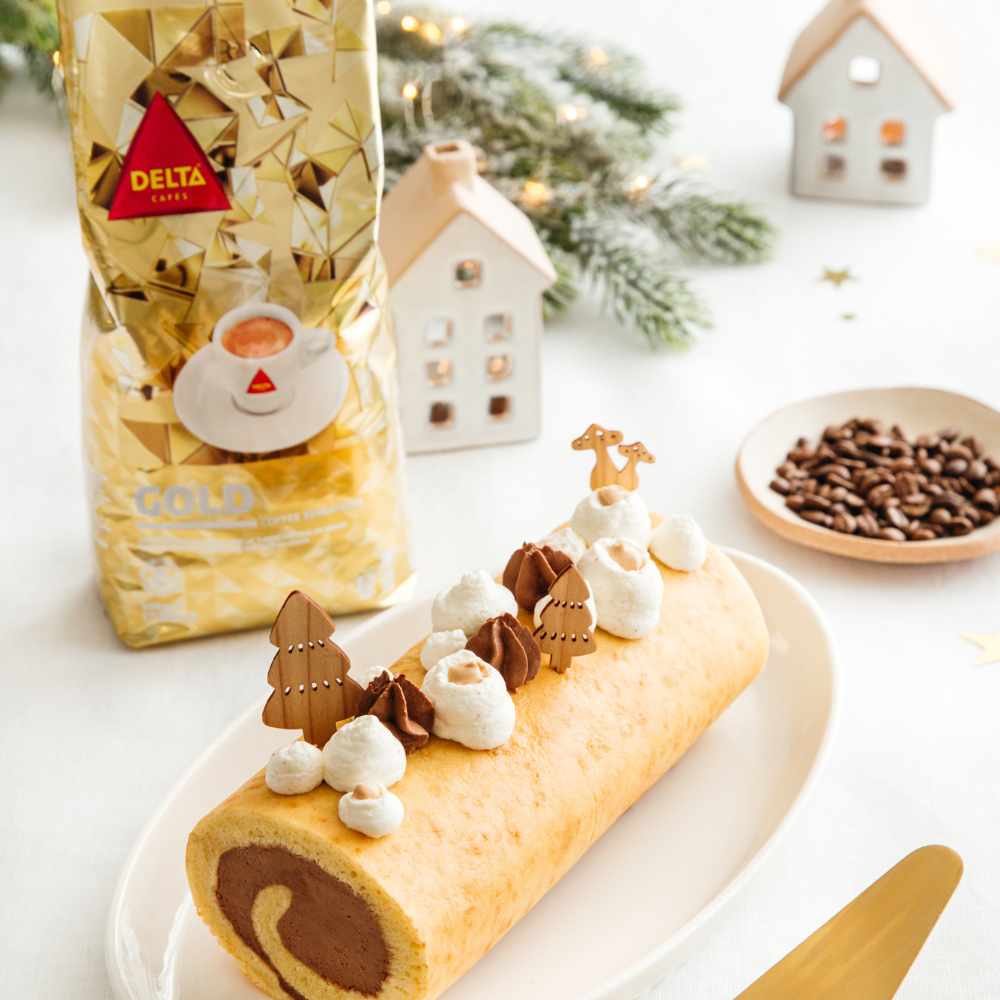 UNE DÉLICIEUSE RECETTE BÛCHE DE NOËL DELTA CAFES