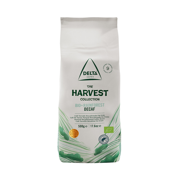Delta Cafés Harvest Bio + Rainforest Decaf 500g