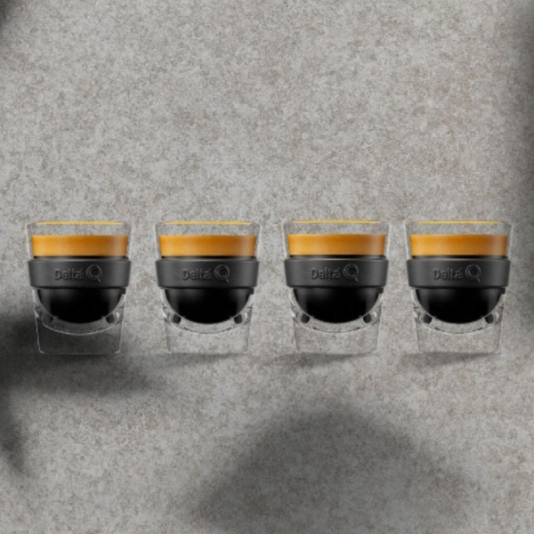 Delta Q Coffret de 100 capsules + 4 verres Offerts - Cdiscount Au quotidien